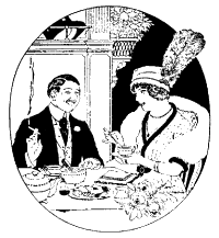 Man and woman dining